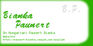 bianka paunert business card